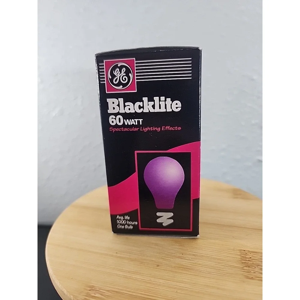 Vintage GE 60 Watts Blacklite ‎ New Old Stock In Original Box Tested